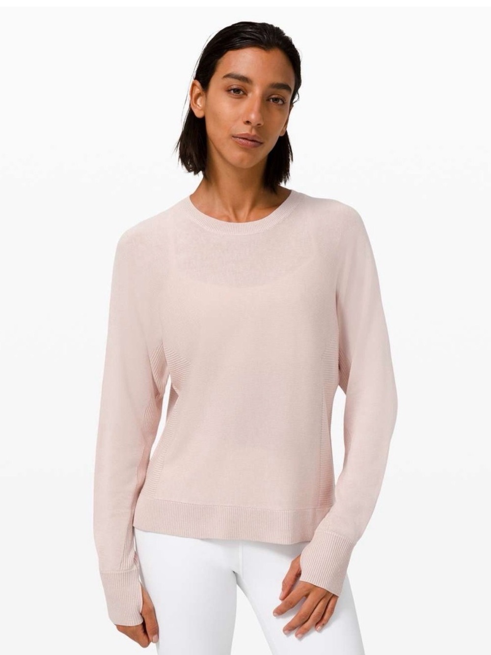Lululemon Cashlu Knit Pullover Sweater in Pink Bliss size 6